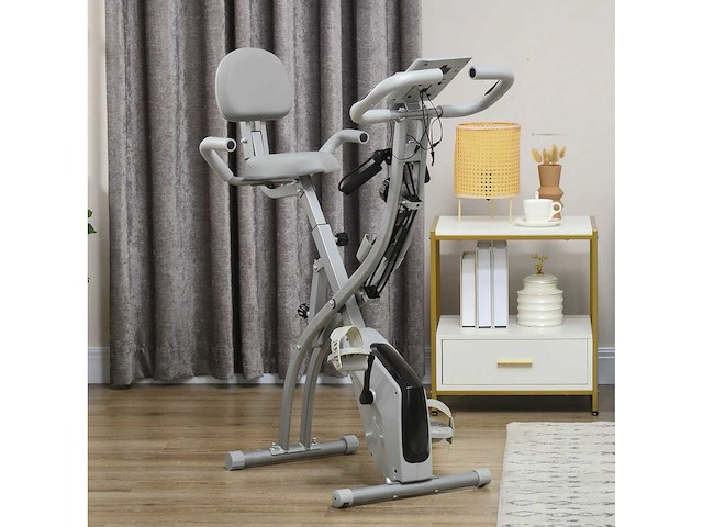 4-in-1 opvouwbare hometrainer - stille magnetische ergometer - afbeelding 3 van  10