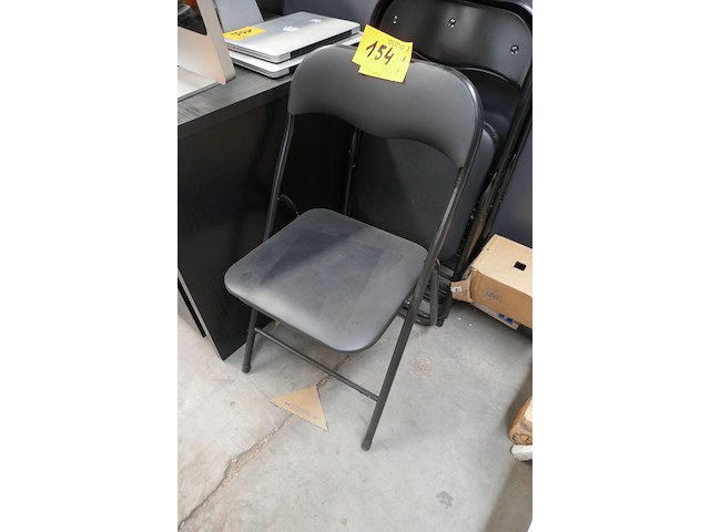 4 klapstoelen zwarte kleur - afbeelding 2 van  3