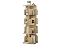 4-lags 360° ronddraaibare plank, moderne vrijstaande boekenkast - afbeelding 2 van  6