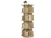 4-lags 360° ronddraaibare plank, moderne vrijstaande boekenkast - afbeelding 5 van  6