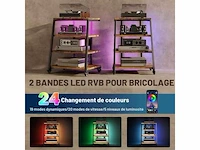 4-lags mediaplank, wielen en verstelbare plank - afbeelding 3 van  4
