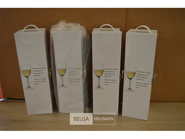 4 lege wijnboxen - afbeelding 1 van  5