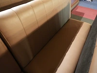 4 lichtbruine zitbanken + 1 hoekelement (120 x 60 x h94 cm) - afbeelding 2 van  4