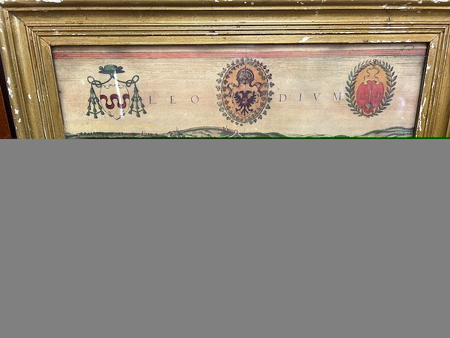4 litho kaders met stadstekeningen - afbeelding 3 van  4