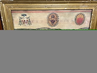4 litho kaders met stadstekeningen - afbeelding 3 van  4