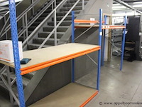 4 meter magazijnrekken bestaande uit 3 staanders en 7 leggers