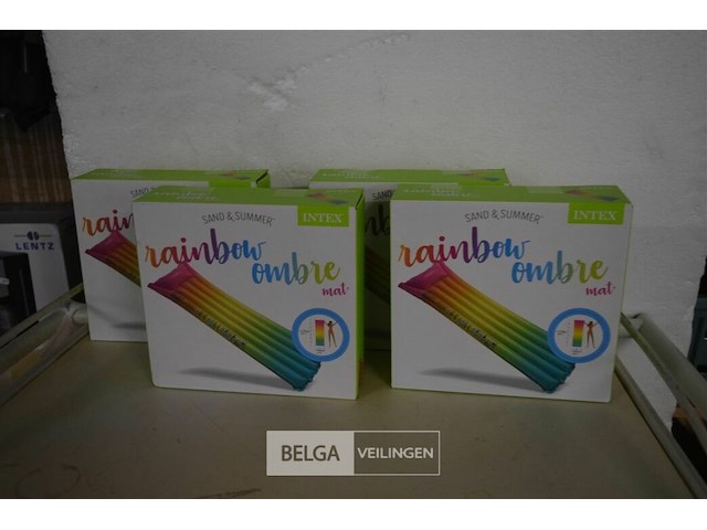 4 opblaasbare luchtmatras 170x53cm - afbeelding 1 van  2