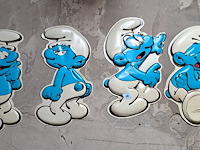 4 originele 3d raamplaten smurfen - afbeelding 1 van  2