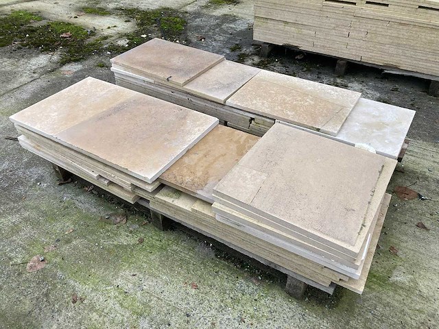 4 paletten bourgondische witsteen massangis banen - afbeelding 3 van  7