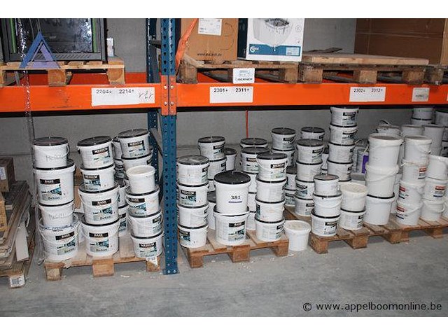 4 palletten diverse aangebroken emmers wo. mortex - afbeelding 1 van  2