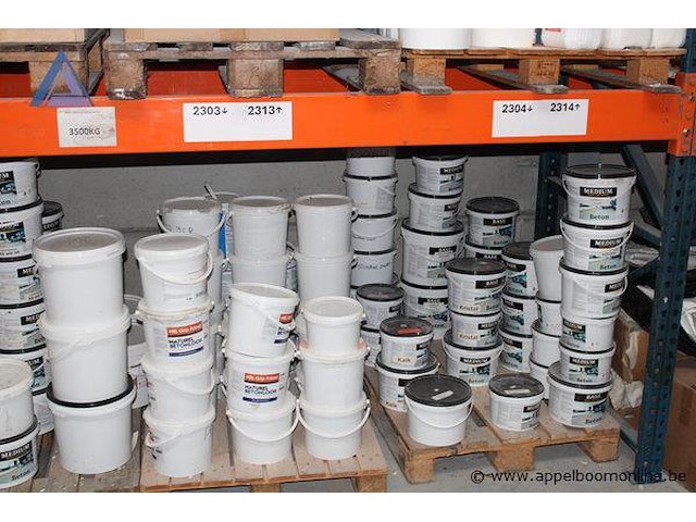 4 palletten diverse aangebroken emmers wo. mortex - afbeelding 2 van  2