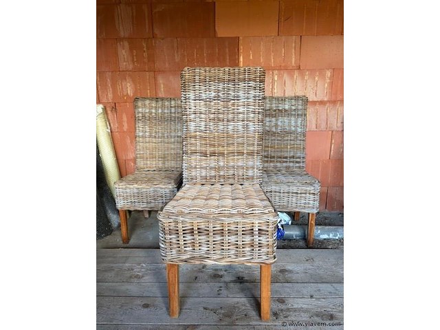4 rotan stoelen - afbeelding 1 van  1