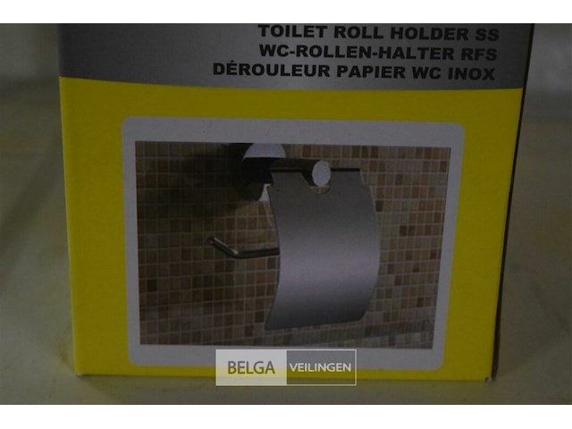 4 rvs wc rol houders - afbeelding 2 van  3