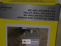 4 rvs wc rol houders - afbeelding 3 van  3