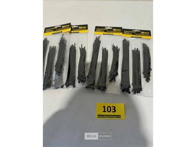 4 set van 75 tie ribs: 2,5 x 120 mm + 2,5 x 150 mm + 2,5 x 200 mm - afbeelding 1 van  3