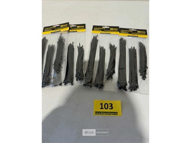 4 set van 75 tie ribs: 2,5 x 120 mm + 2,5 x 150 mm + 2,5 x 200 mm - afbeelding 2 van  3