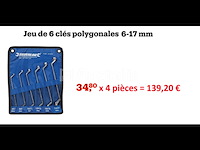 4 sets van 6 dubbele-oogsleutels met twee hoeken - afbeelding 7 van  7