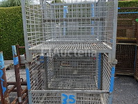 4 stapelbare metalen bakken met afneembare deur - afbeelding 2 van  3