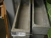 4 stenen bloembakjes 38x10 cm - afbeelding 2 van  2