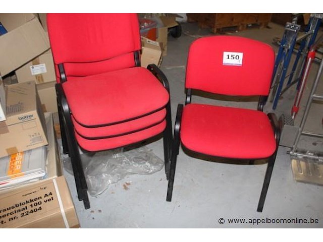 4 stoelen in stof bekleed - afbeelding 1 van  1