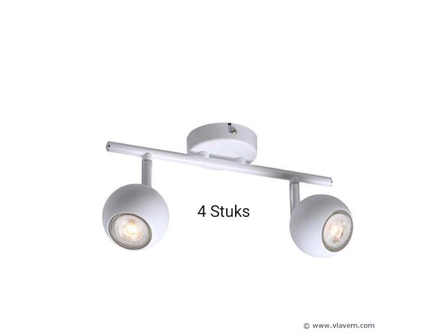 4 stuks abitaz - plafondlamp bulma wit - afbeelding 2 van  2