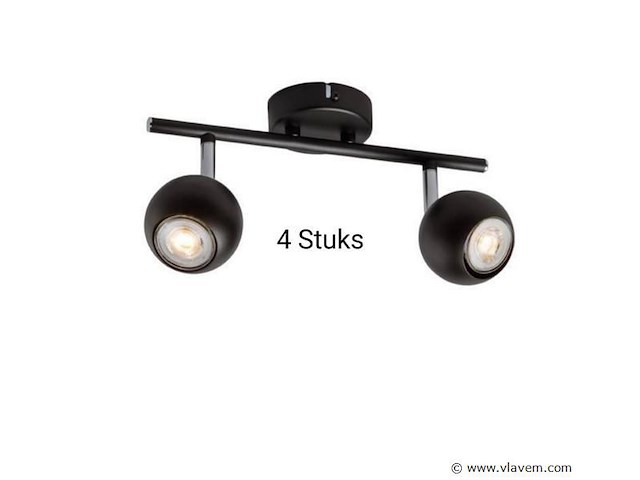4 stuks abitaz - plafondlamp bulma zwart - afbeelding 2 van  2