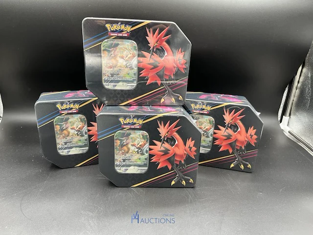 4 tcg-tins crown zenith galarian zapdos pokémon - engelstalig - afbeelding 1 van  8