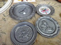 4 tinnen borden - afbeelding 1 van  1