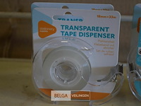 4 transparant plakbandset 18mm x33m - afbeelding 2 van  3