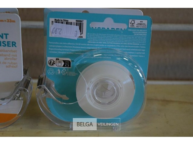 4 transparant plakbandset 18mm x33m - afbeelding 3 van  3