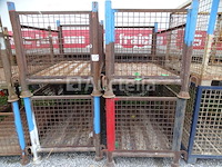 4 vergrendelbare meshracks, stapelbaar