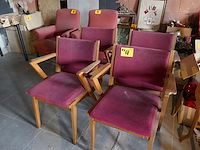 4 vintage houten stoelen - afbeelding 2 van  3