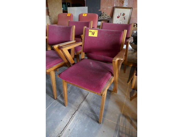 4 vintage houten stoelen - afbeelding 3 van  3