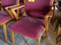 4 vintage houten stoelen - afbeelding 3 van  3