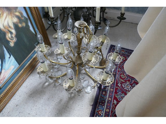 4 vintage kroonluchters - afbeelding 3 van  6