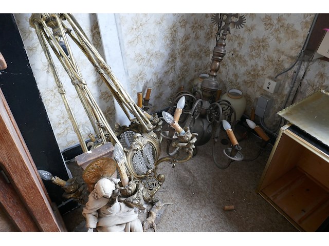 4 vintage kroonluchters - afbeelding 4 van  6