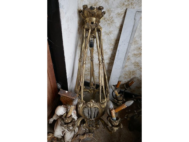 4 vintage kroonluchters - afbeelding 6 van  6