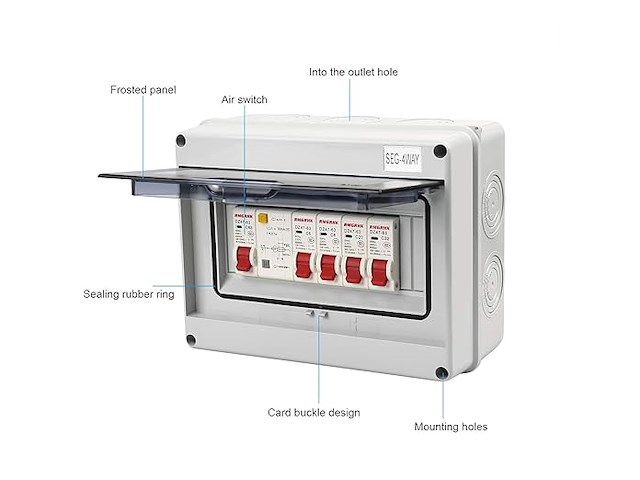 4-weg stroomonderbrekerpaneel - afbeelding 3 van  4