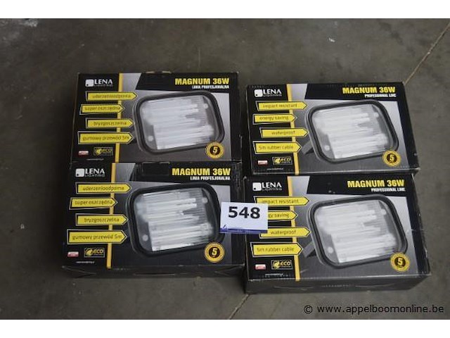 4 werflampen lena magnum 36w, werking niet gekend - afbeelding 1 van  2