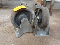 4 wielen ((2 vaste en 2 zwenkwielen) h. 20 cm - afbeelding 2 van  3