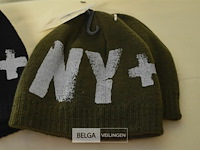 4 wintermutsen kids ny+ zwart en groen - afbeelding 2 van  3