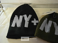 4 wintermutsen kids ny+ zwart en groen - afbeelding 3 van  3
