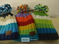 4 wintermutsen met pompon div. kleuren - afbeelding 4 van  4