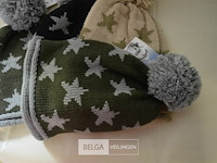 4 wintermutsen met pompon div. kleuren - afbeelding 2 van  4