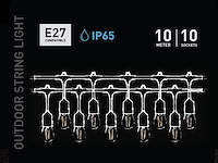 4 x 10 meter e27 waterdicht prikkabel koppelbaar - afbeelding 9 van  9