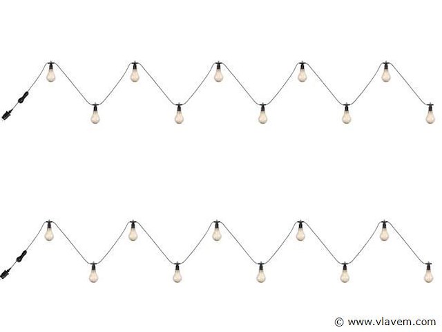 4 x 10 meter sfeervolle led lichtketting warm wit - afbeelding 5 van  7