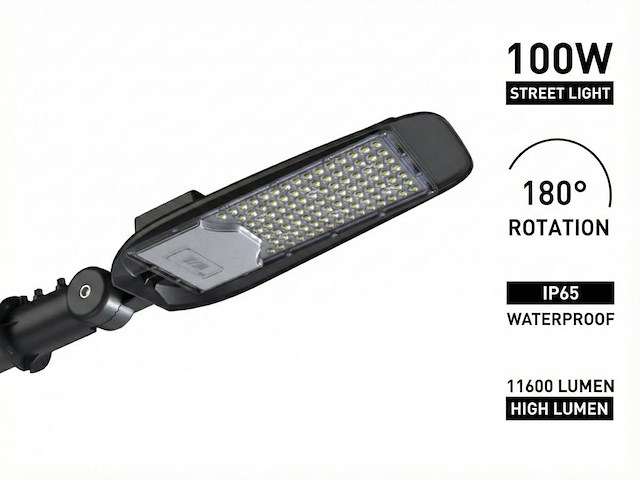 4 x 100w 3000k led straat verlichtingen waterdicht kantelbaar - afbeelding 4 van  6
