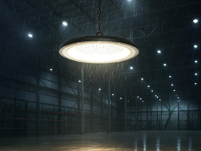 4 x 100w 3000k led ufo highbay slim waterdicht met lens - afbeelding 3 van  9