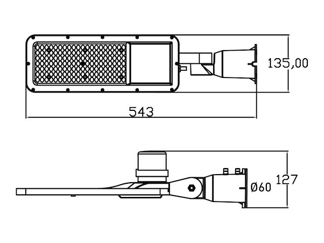 4 x 100w 5000k straatverlichting fotocel sensor waterdicht - afbeelding 7 van  8