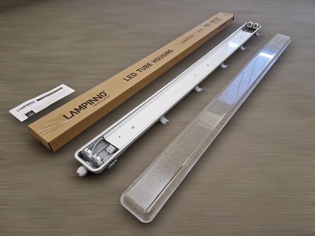 4 x 120cm pro dubbele led tl t8 armaturen waterdicht met reflectoren - afbeelding 5 van  9